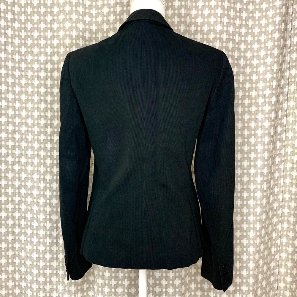 CALVIN KLEIN COLLECTION Black Double Breasted Blazer Jacket Coat Collar Size 6 - Picture 8 of 13